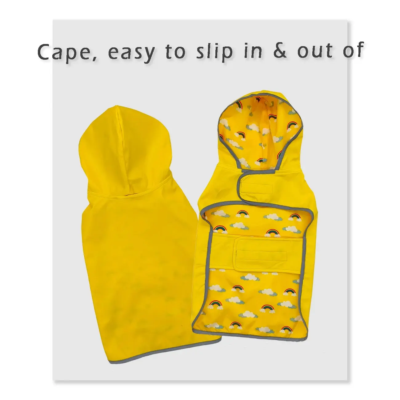 All Weather Dog Raincoat – Dual-Sided Waterproof with Velcro Closure - Image 4