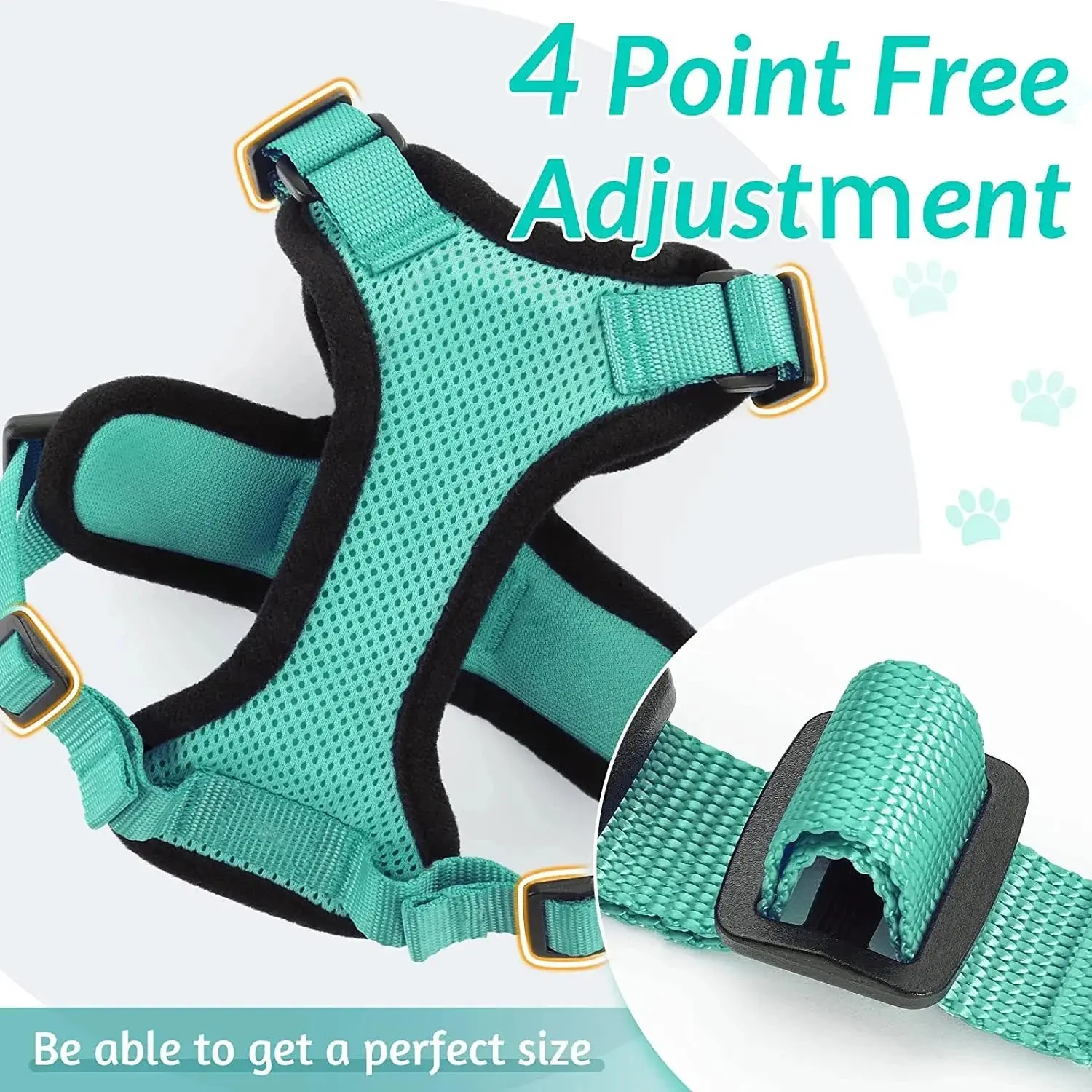 Cat Harness and Leash for Walking – Escape Proof, Soft & Adjustable Vest Harnesses - Image 5
