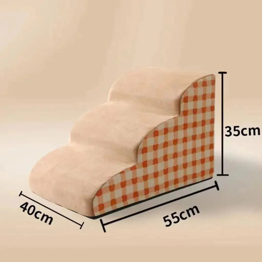 Pet 2/3 Steps Dog Secure Stairs – High Density Foam Non-Slip Pet Steps for Older Dogs with Joint Pain, Sofa & Bed Ladder - Image 6