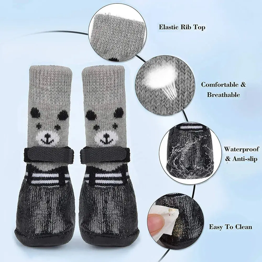PawProtector™ Waterproof Breathable Dog Socks: Non-Slip & Adjustable - Image 3