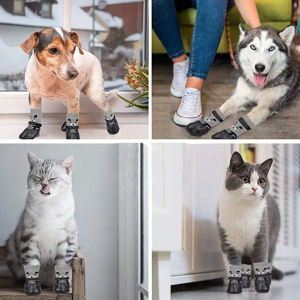 PawProtector™ Waterproof Breathable Dog Socks: Non-Slip & Adjustable - Image 4