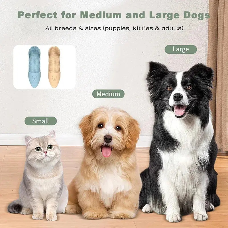 360° Dog Finger Toothbrush – Food Grade Silicone for Pets’ Dental Care - Image 3