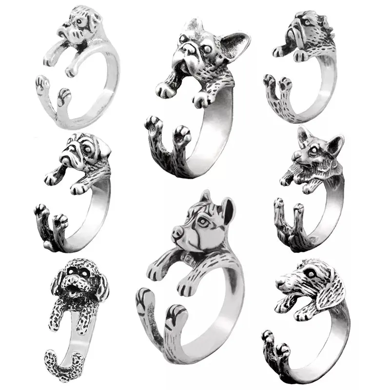 Dog Wrap Rings – Adorable Dog Jewelry