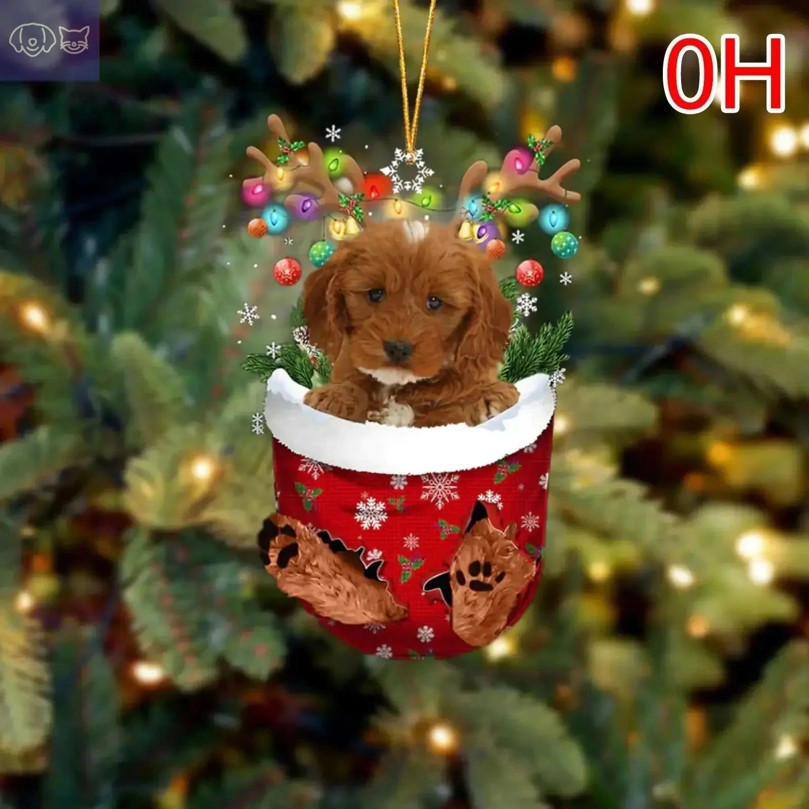 Dogs Snow Pocket Ornaments - Image 12