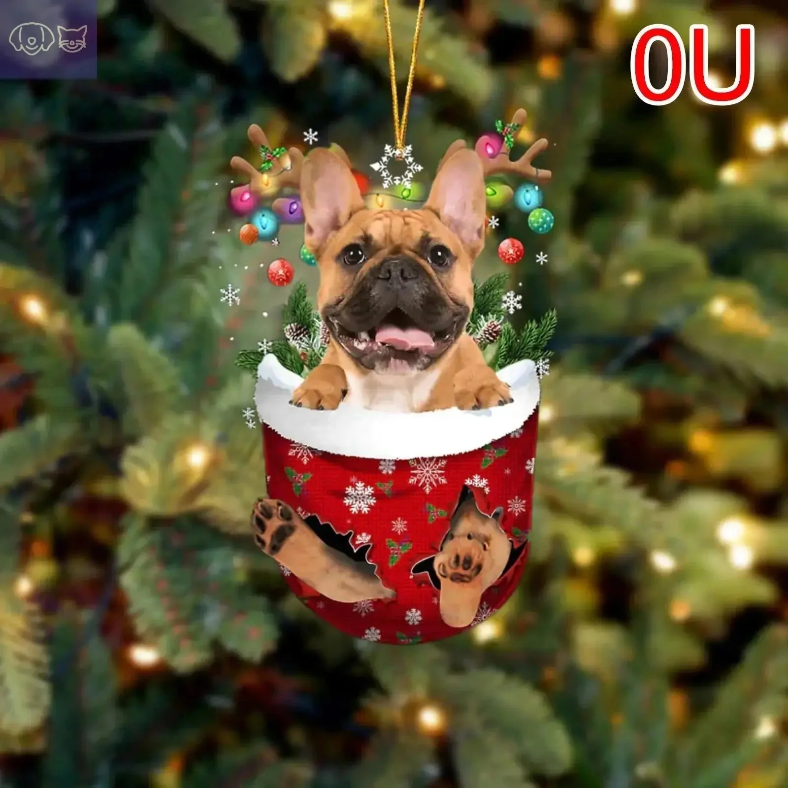 Dogs Snow Pocket Ornaments - Image 15