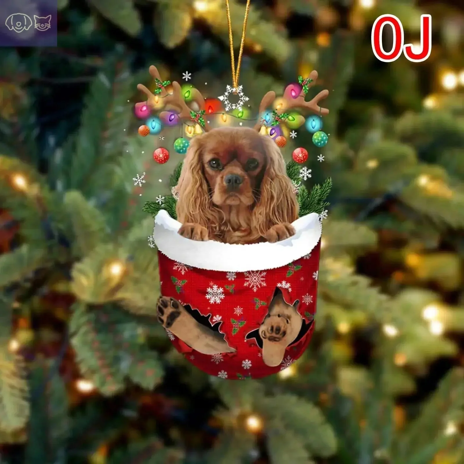 Dogs Snow Pocket Ornaments - Image 19