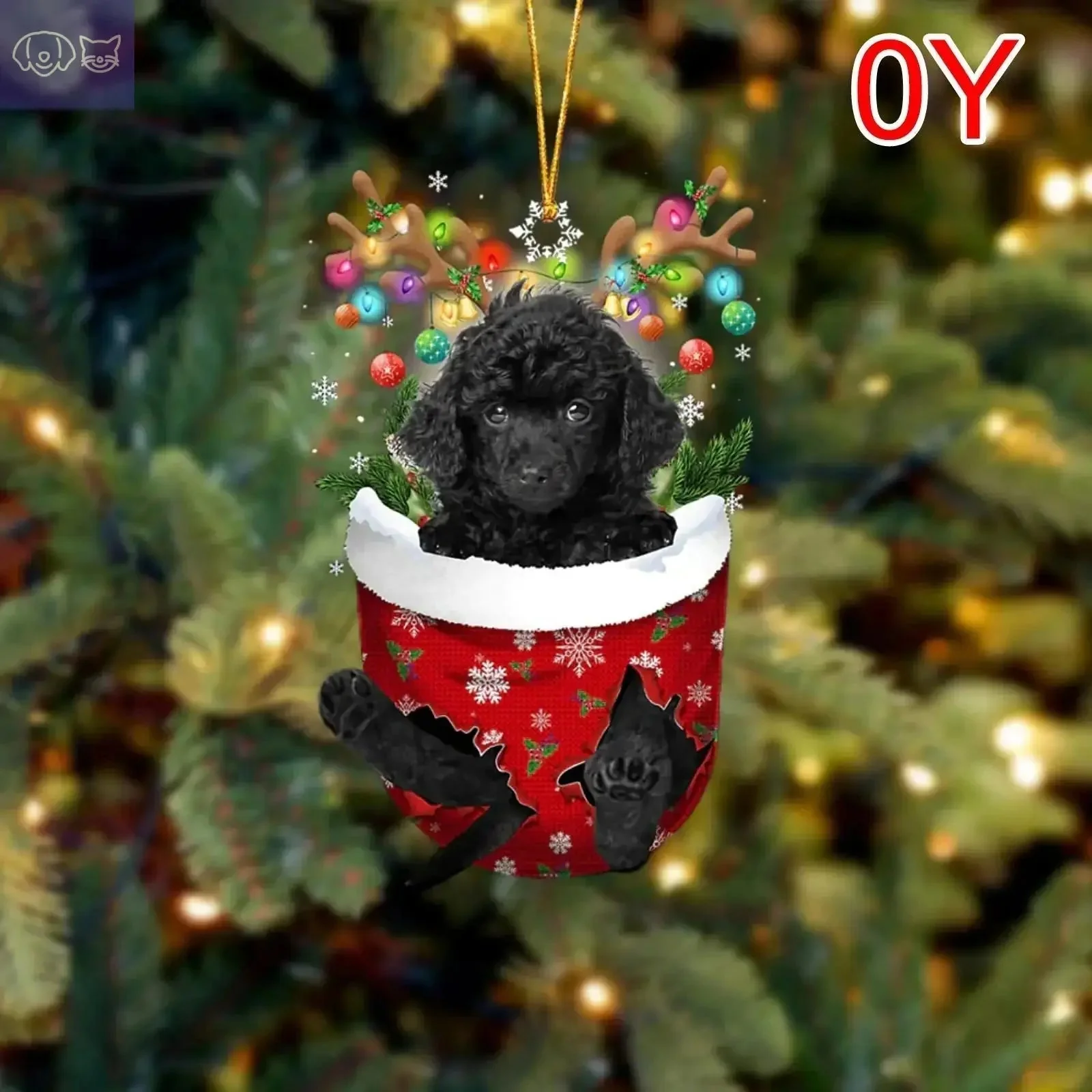 Dogs Snow Pocket Ornaments - Image 22