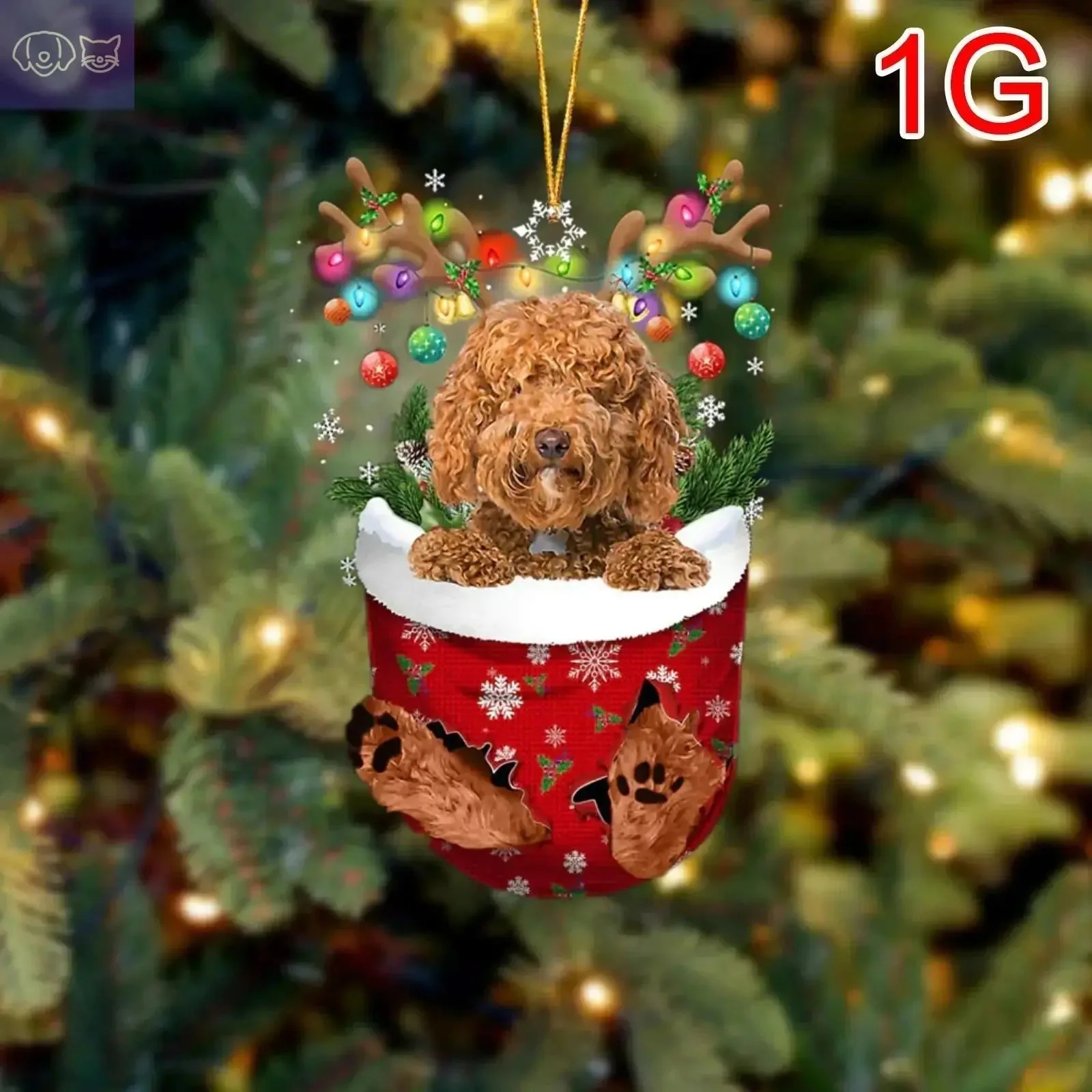 Dogs Snow Pocket Ornaments - Image 25