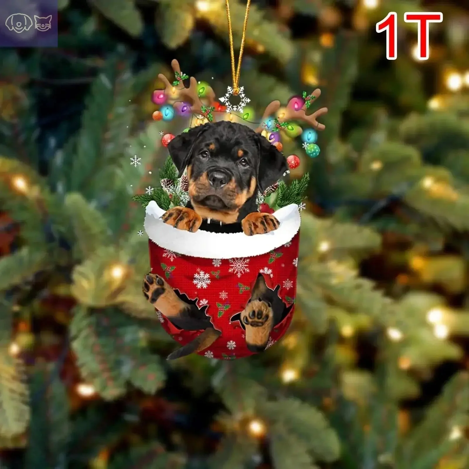 Dogs Snow Pocket Ornaments - Image 29