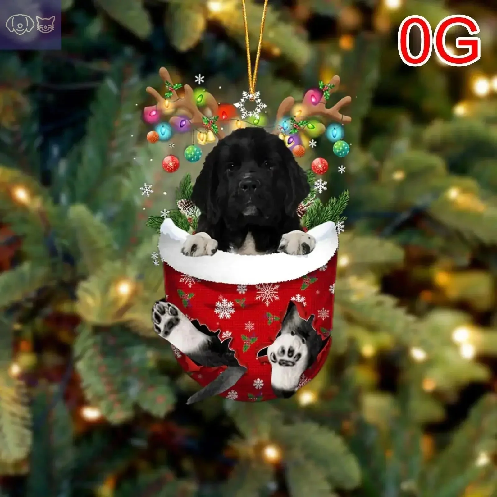 Dogs Snow Pocket Ornaments - Image 8