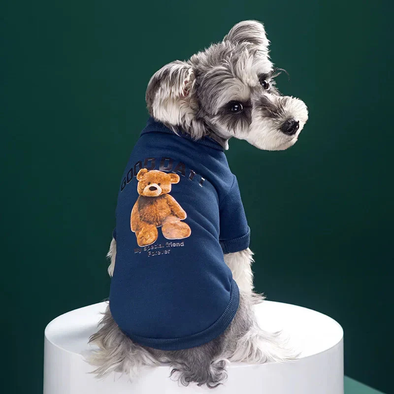Dogs Winter Cute Clothes - Warm Puppy Pullover Sweatshirt with Bear Pattern - Image 10