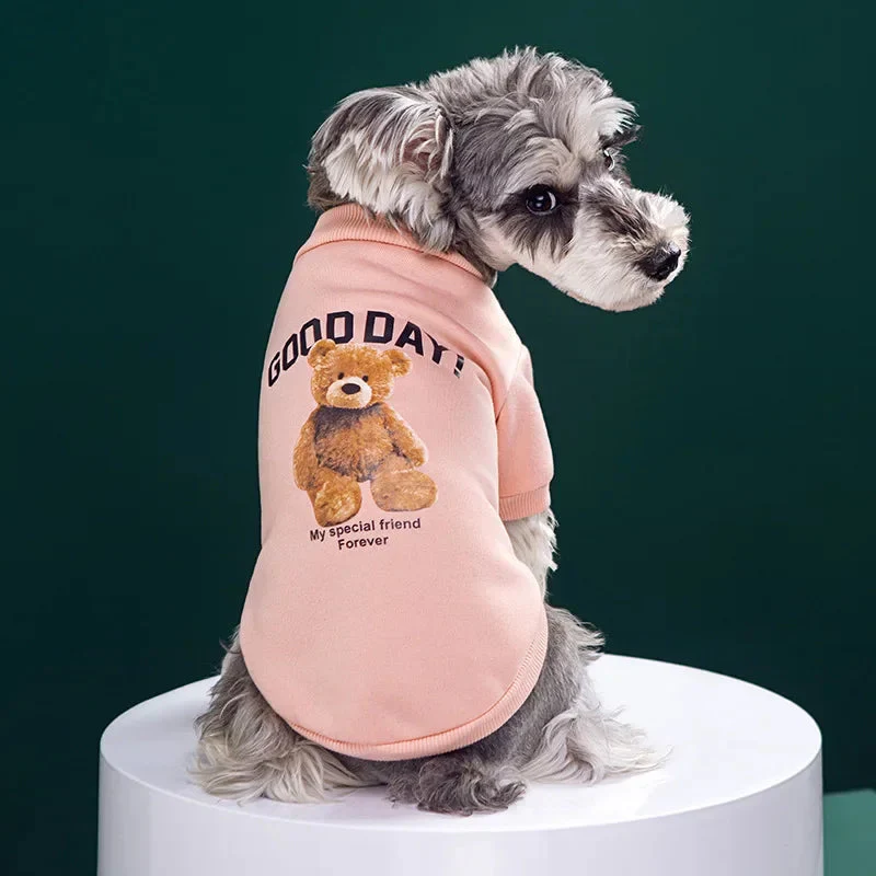 Dogs Winter Cute Clothes - Warm Puppy Pullover Sweatshirt with Bear Pattern - Image 7
