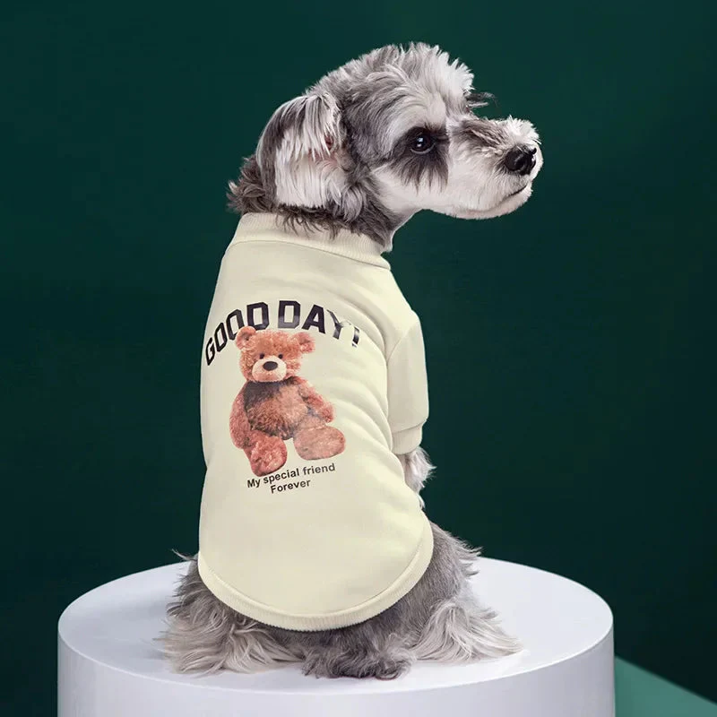 Dogs Winter Cute Clothes - Warm Puppy Pullover Sweatshirt with Bear Pattern - Image 9