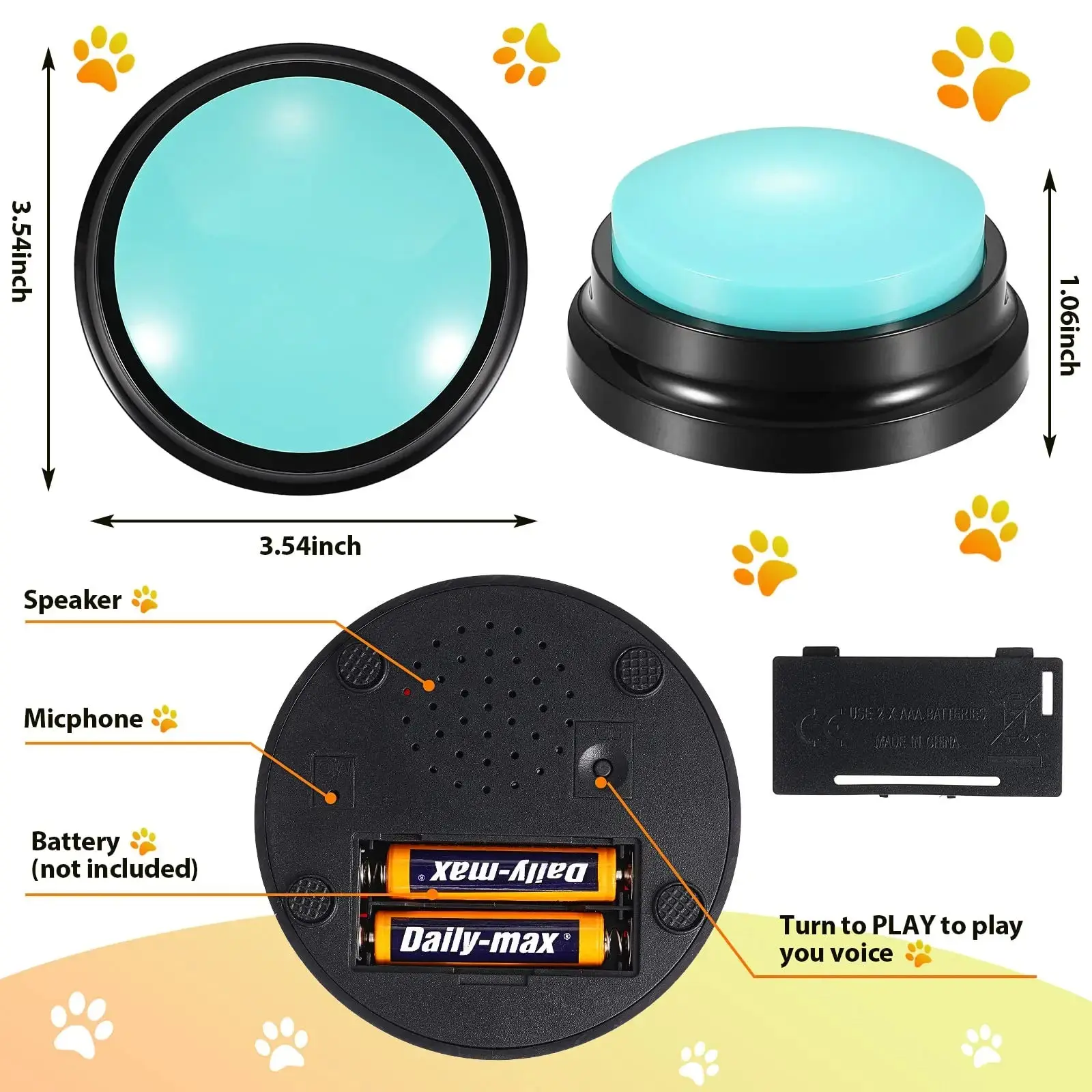 Funny Pet Recordable Talking Button - Image 5
