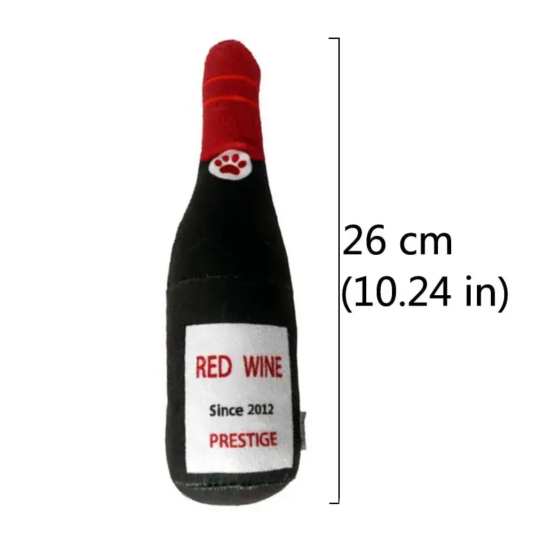 Champagne Wine Bottle Dog Toy: Plush, Squeaky, Bite-Resistant 🍾 - Image 8