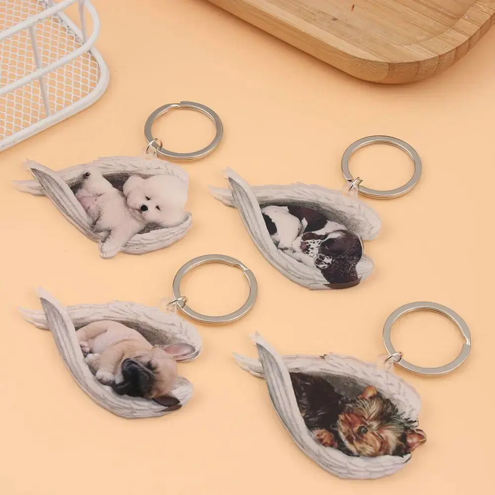Cute Sleeping Angel Dog Ornament - Image 2