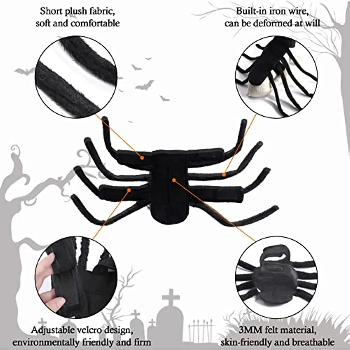 Pet Spider Costume - Halloween Spider Costume for Cats and dogs - Image 6
