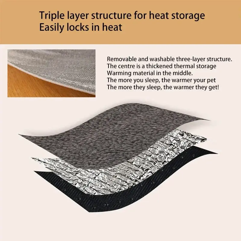 Self-Warming Dog Pad Bed – Soft and Cozy Thermal Mat for Cats & Dogs - Image 5