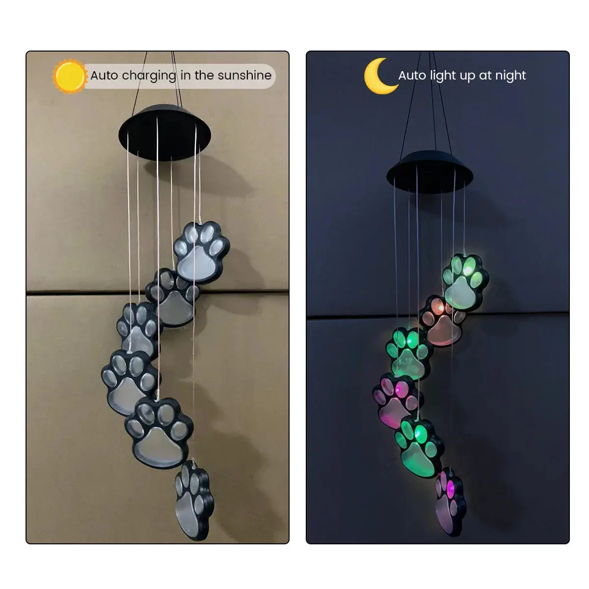 Solar LED Wind Chime Lamp - Image 2