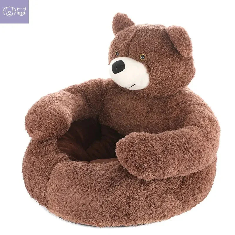 Teddy Bear Cuddler Pet Bed – Cozy Comfort for Your Furry Friend - Image 4