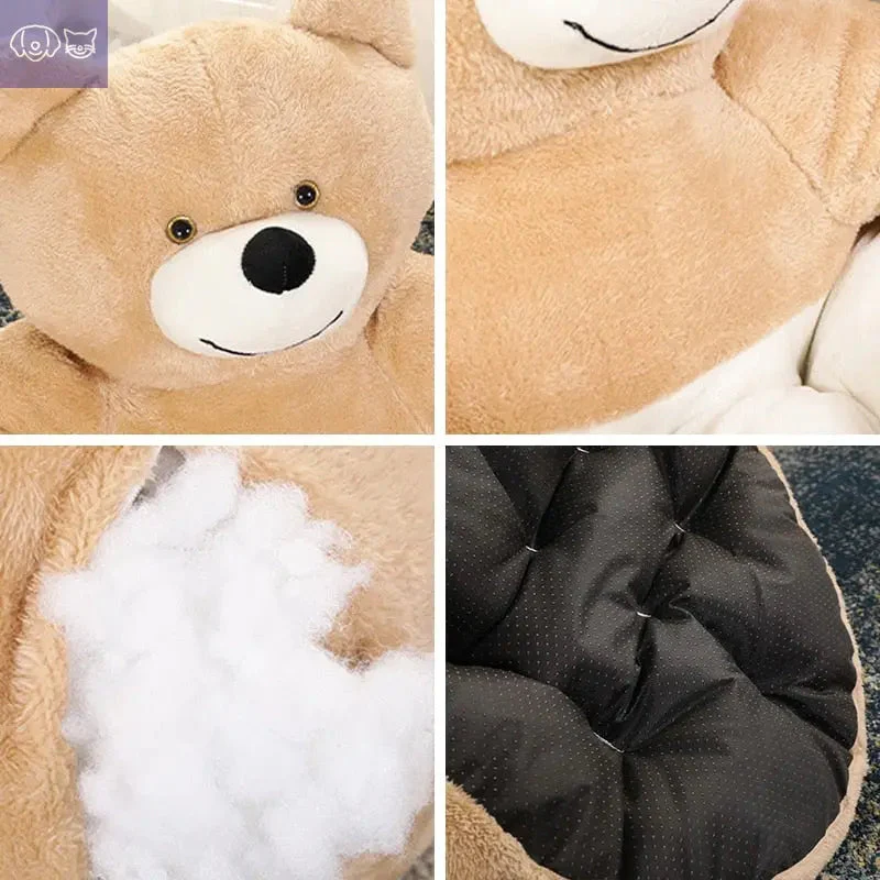 Teddy Bear Cuddler Pet Bed – Cozy Comfort for Your Furry Friend - Image 5