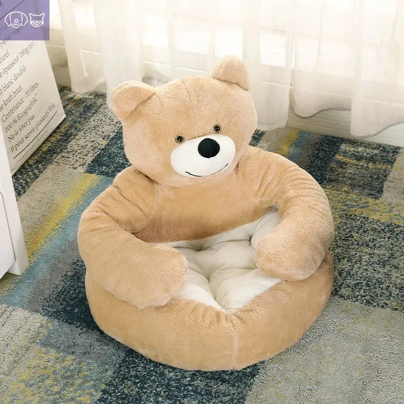 Teddy Bear Cuddler Pet Bed – Cozy Comfort for Your Furry Friend - Image 8