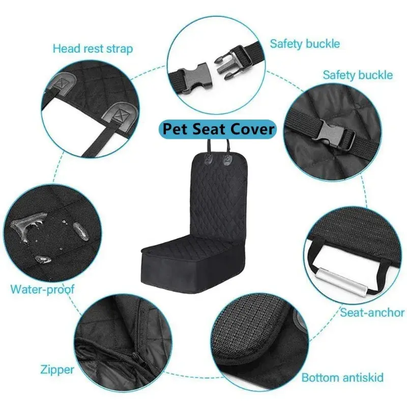 2-in-1 Waterproof Dog Car Seat Cover Hammock & Protector - Image 5